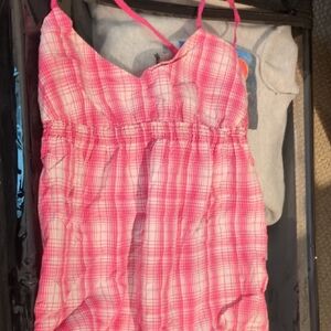 Roxy Pink Plaid Women's Blouse